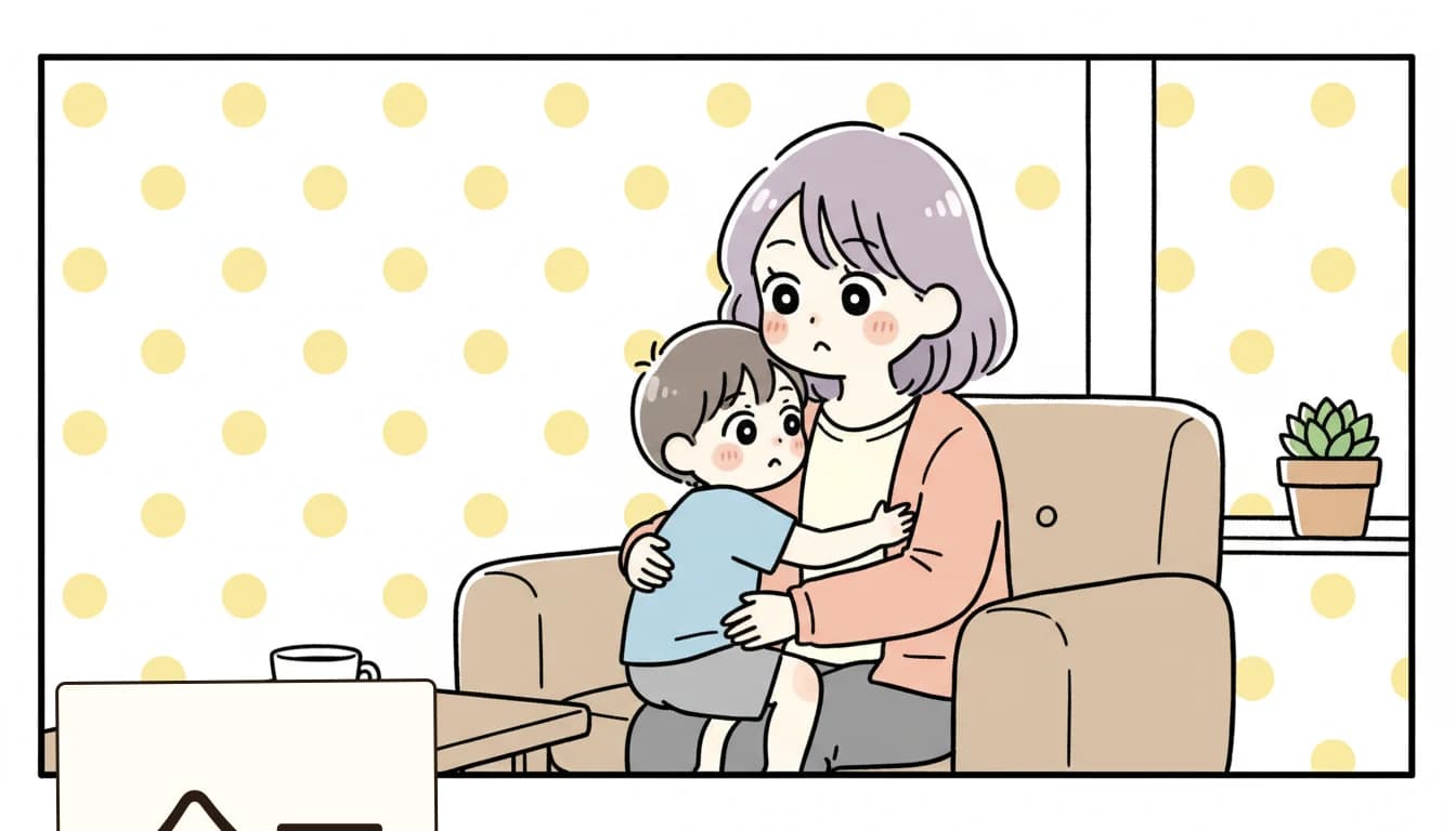 まず我が家のプロフィールを公開しますの内容を表すコミックエッセイ風イラスト