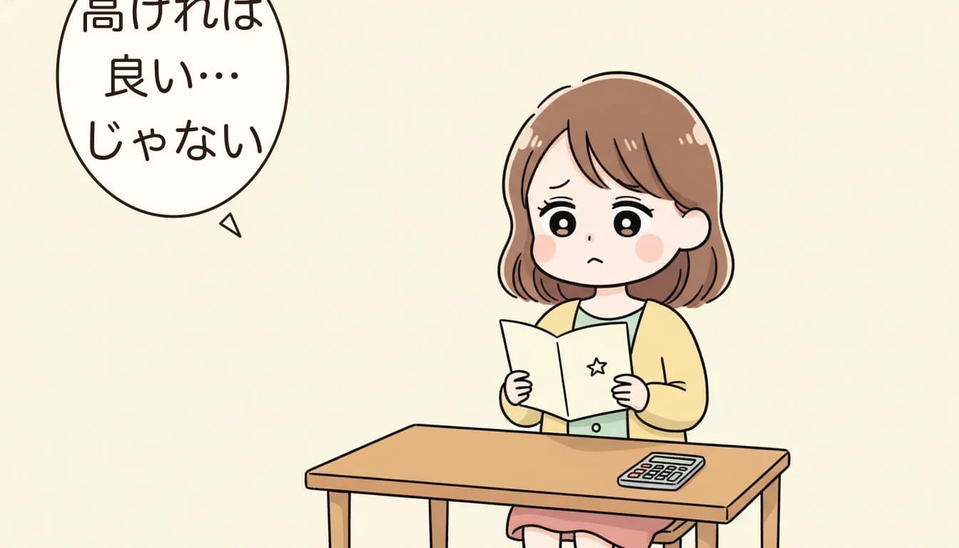 高級民間学童の選択を後悔する母親のコミックエッセイ風イラスト