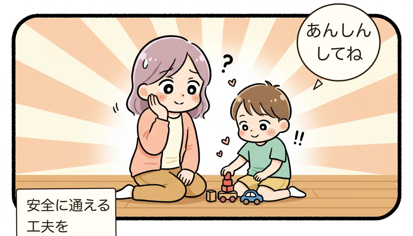 学童で怪我したら誰の責任?施設の賠償義務と保険を解説について子どもの安全を見守る母親のコミックエッセイ風イラスト