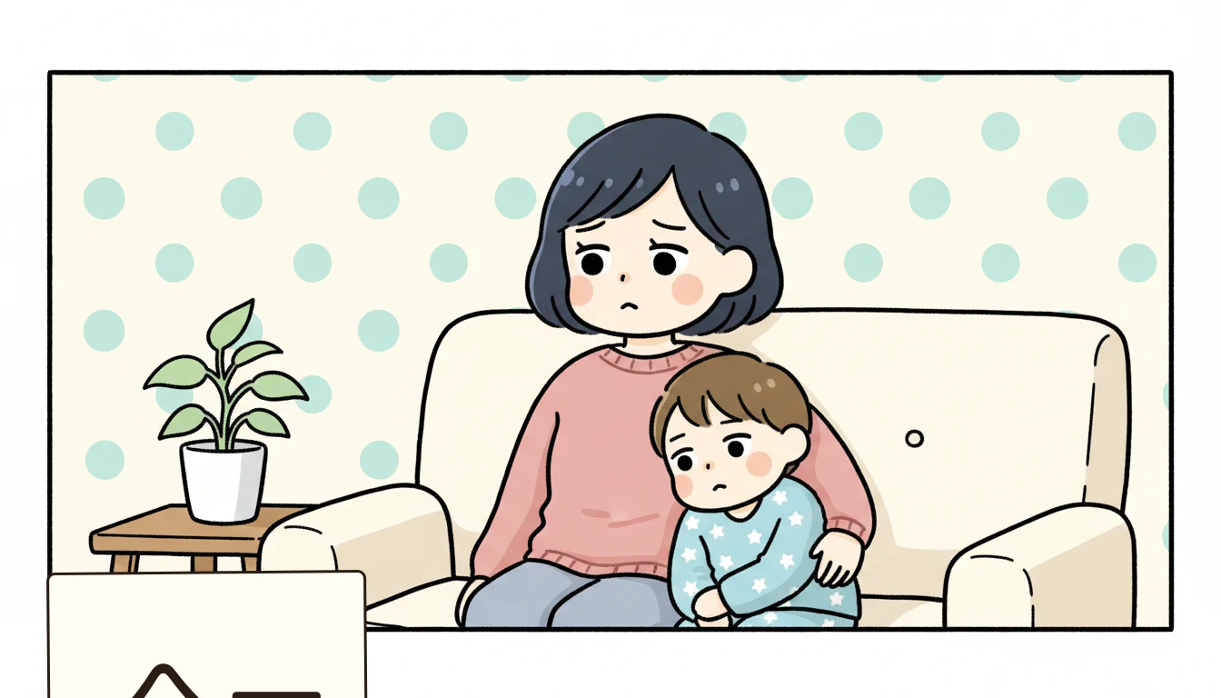 2つのタイプを整理の内容を表すコミックエッセイ風イラスト