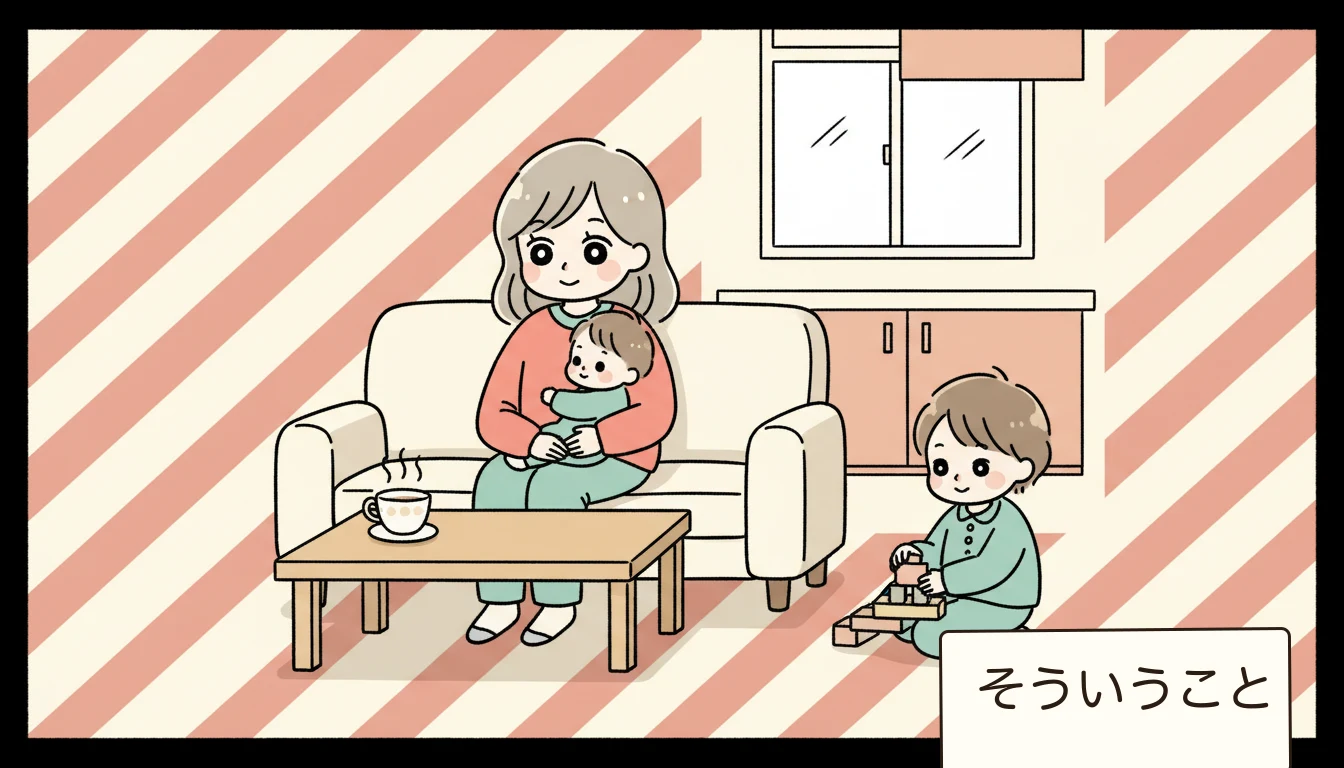 まとめの内容を表すコミックエッセイ風イラスト