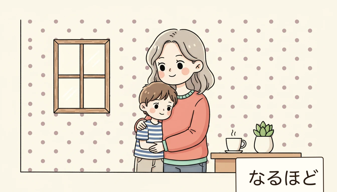 近隣エリアの学童保育情報の内容を表すコミックエッセイ風イラスト