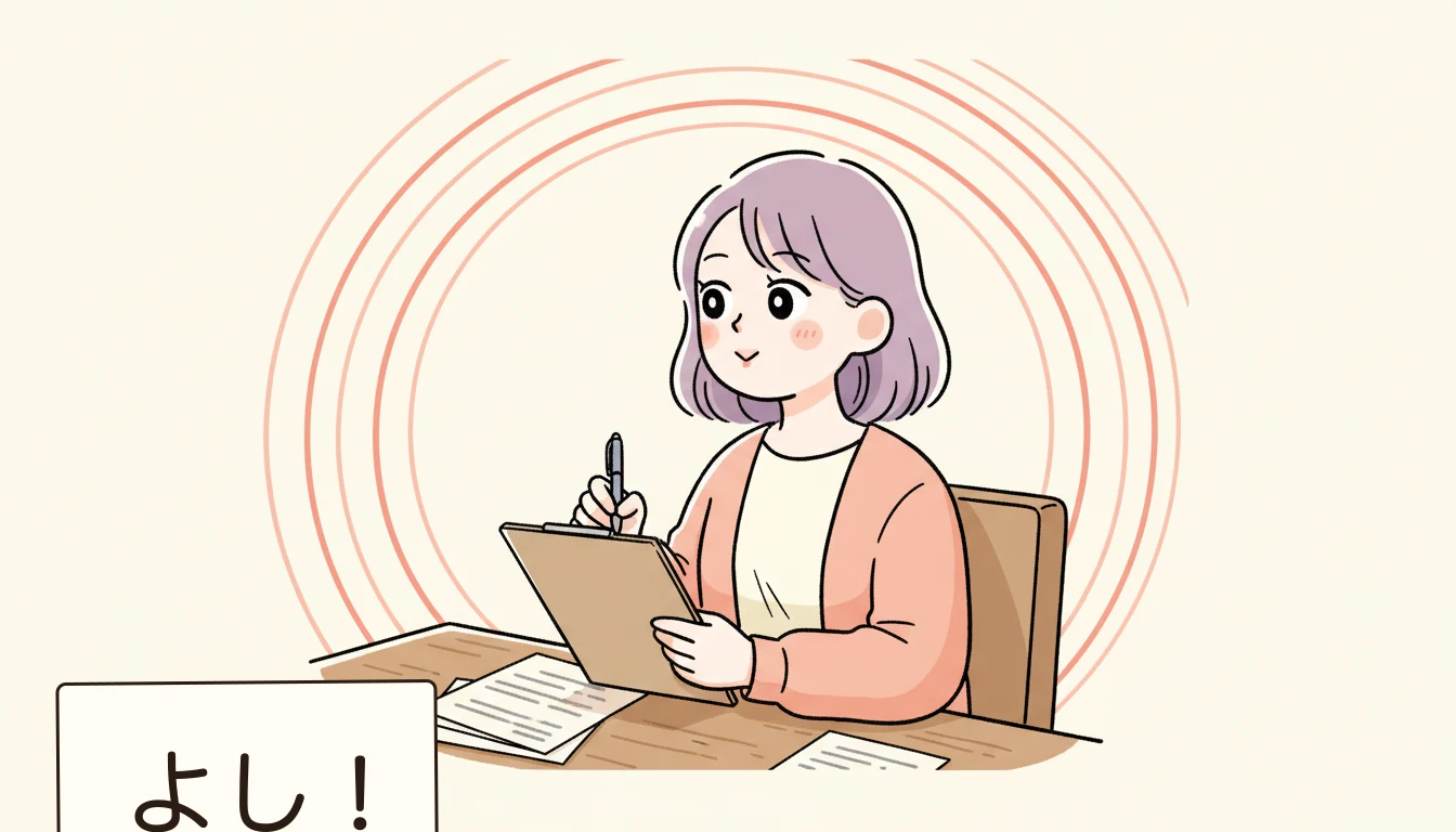 申込方法とスケジュールの内容を表すコミックエッセイ風イラスト