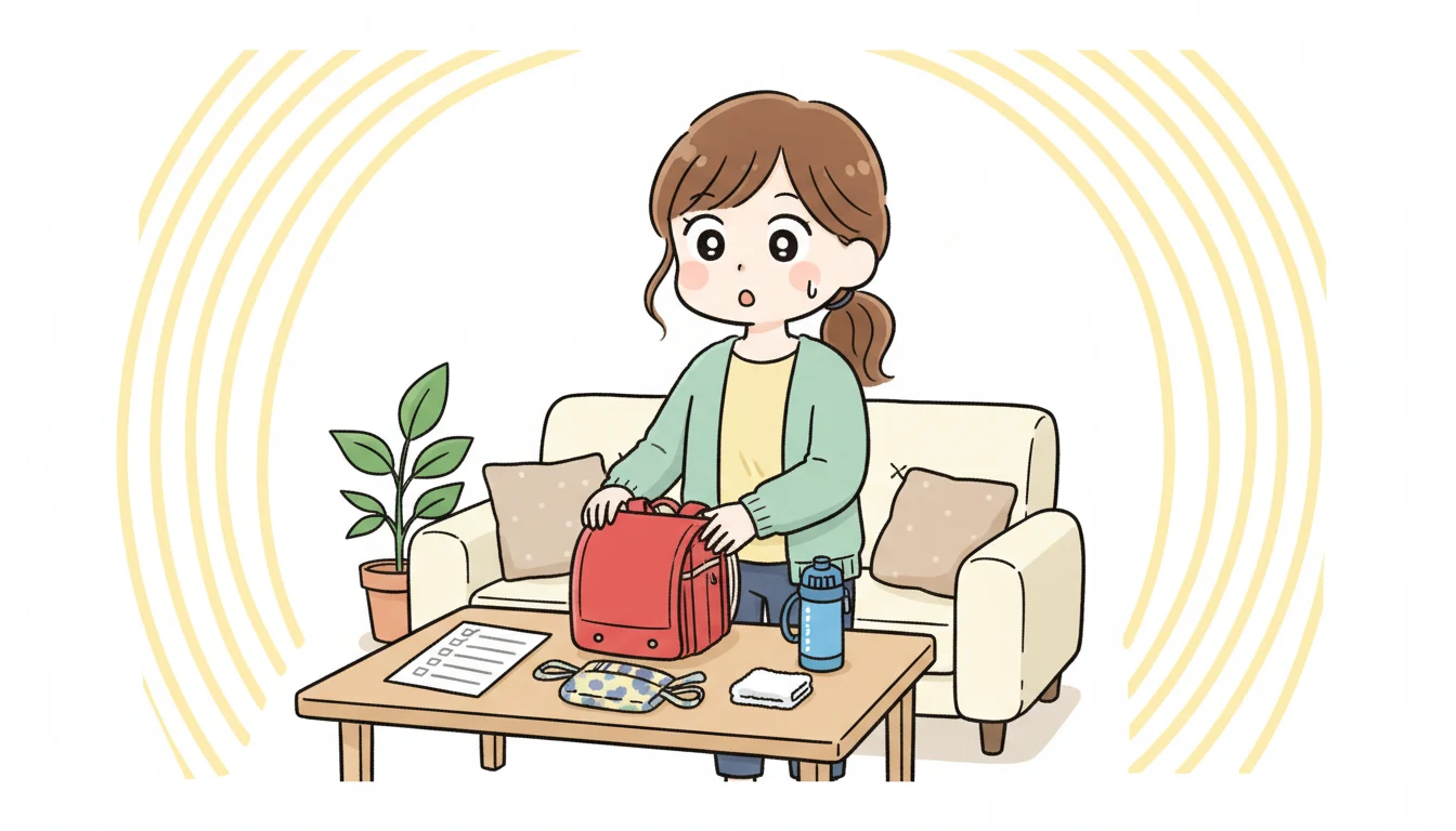 船橋市の学童選びのポイント|5つのチェックリストの内容を表すコミックエッセイ風イラスト