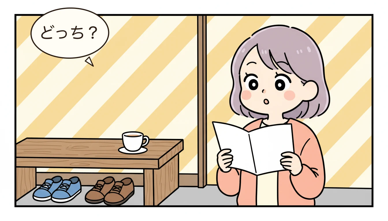 公立と民間の比較の内容を表すコミックエッセイ風イラスト