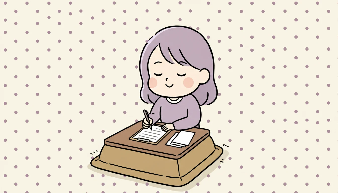 品川区の民間学童と申込方法の内容を表すコミックエッセイ風イラスト