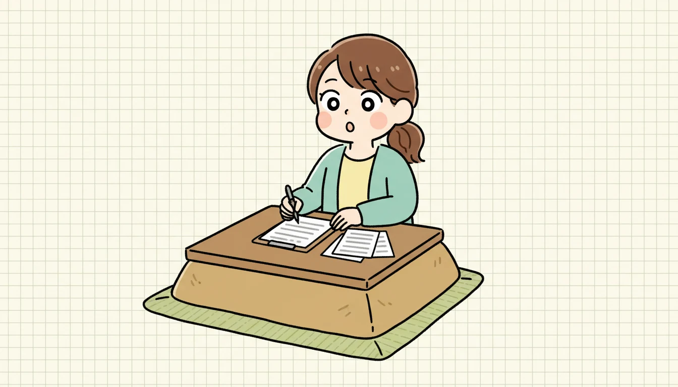 申込方法とスケジュールの内容を表すコミックエッセイ風イラスト