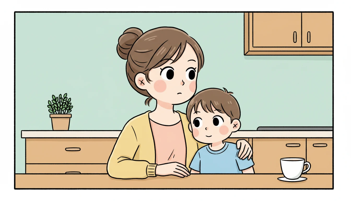 18時に終わる学童では間に合わない現実の内容を表すコミックエッセイ風イラスト