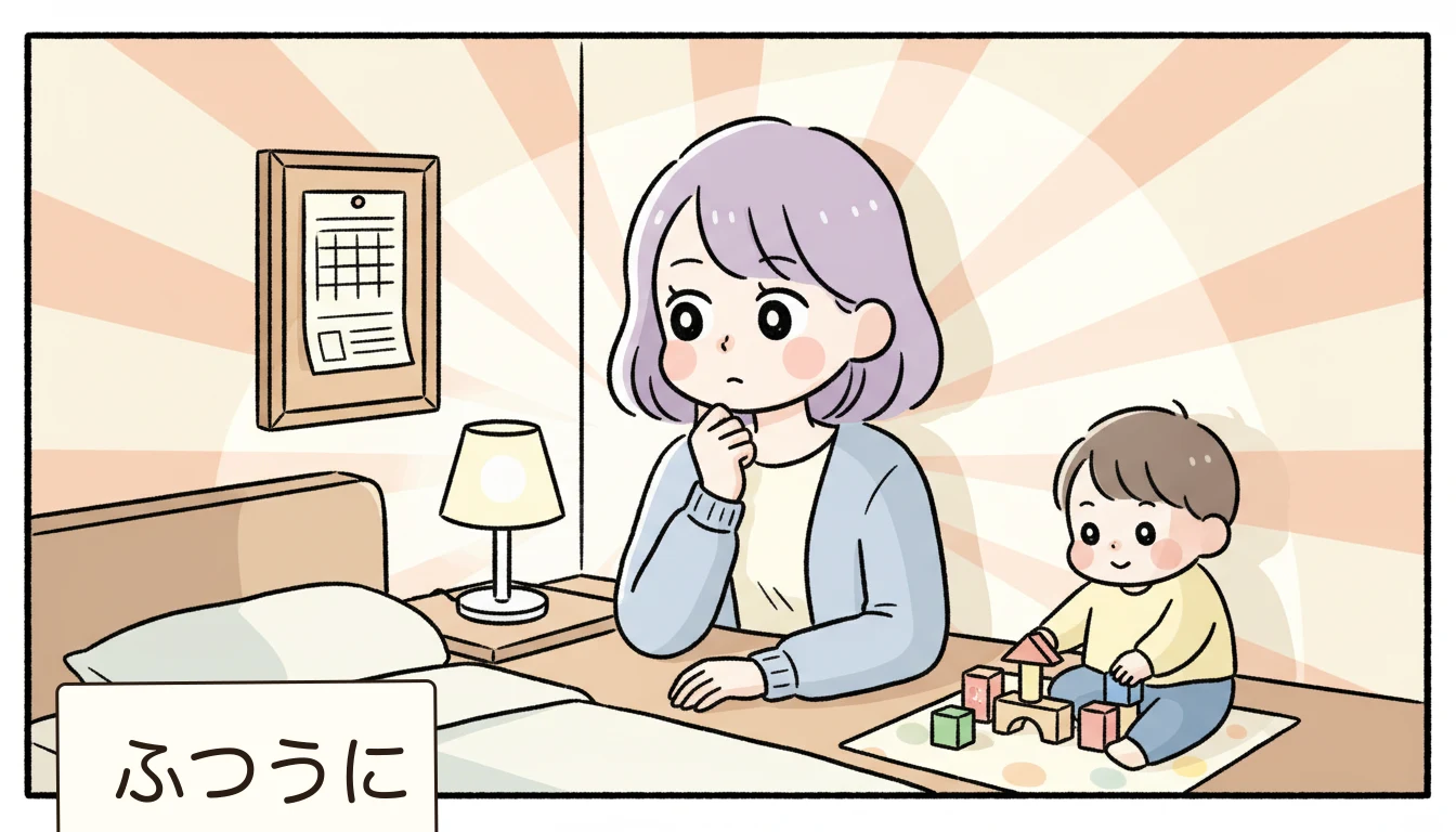 民間学童と公立学童の併用という選択肢の内容を表すコミックエッセイ風イラスト