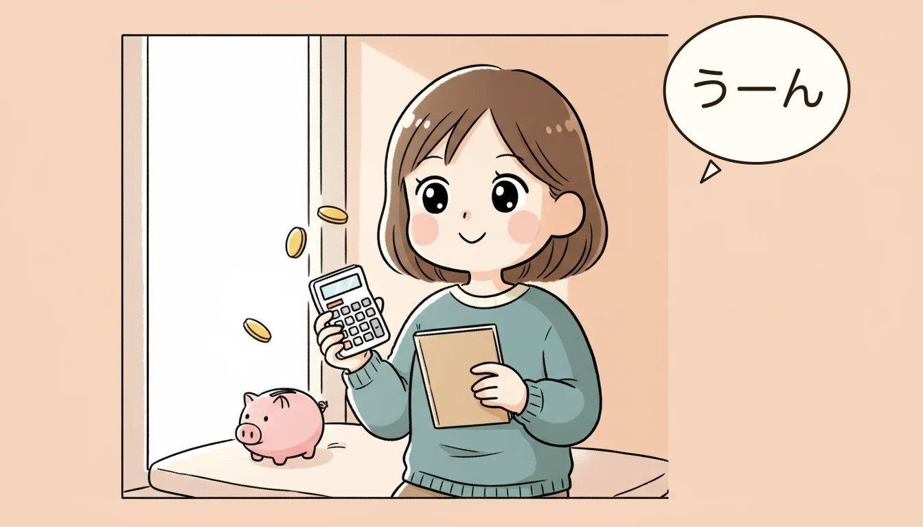 月謝だけでは分からない「本当の費用」の内容を表すコミックエッセイ風イラスト