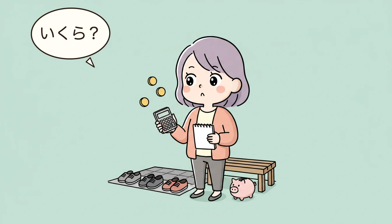 隠れた費用の全リストの内容を表すコミックエッセイ風イラスト