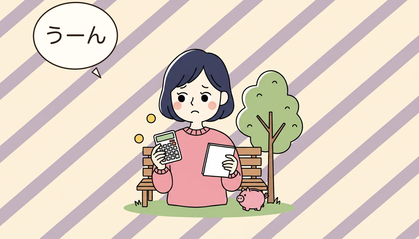 隠れた費用を抑えるコツの内容を表すコミックエッセイ風イラスト