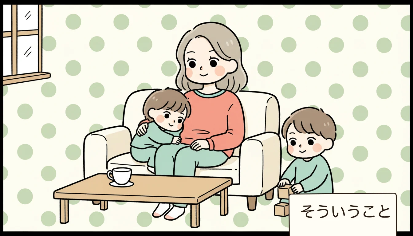 まとめの内容を表すコミックエッセイ風イラスト