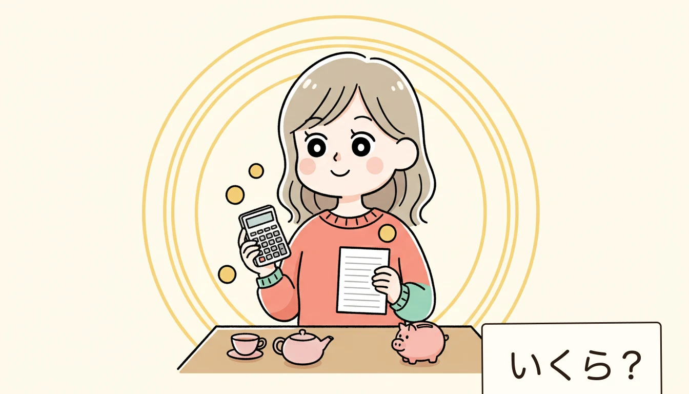 21エリアの月額料金比較（2025-26年度）の内容を表すコミックエッセイ風イラスト