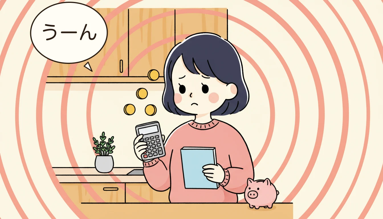 料金に含まれないもの・追加費用の内容を表すコミックエッセイ風イラスト