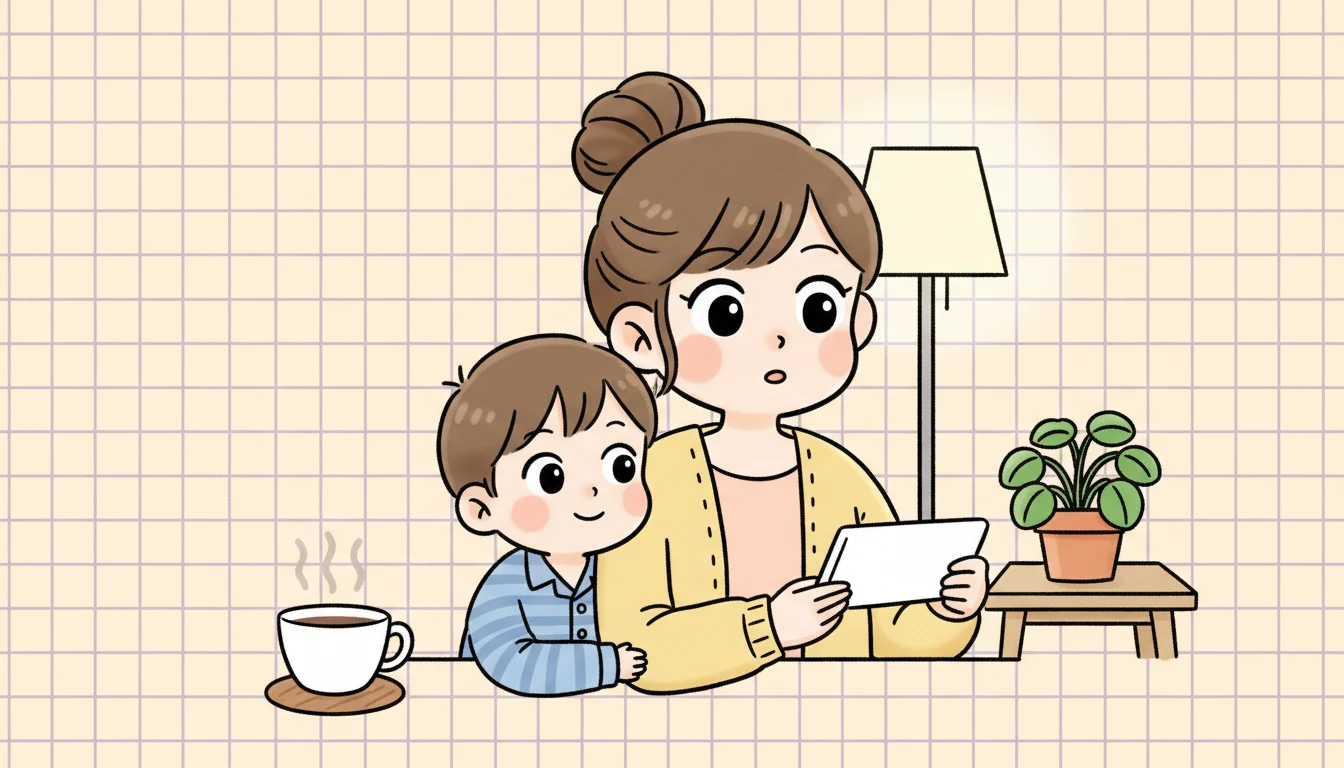 年間総コストの計算例の内容を表すコミックエッセイ風イラスト