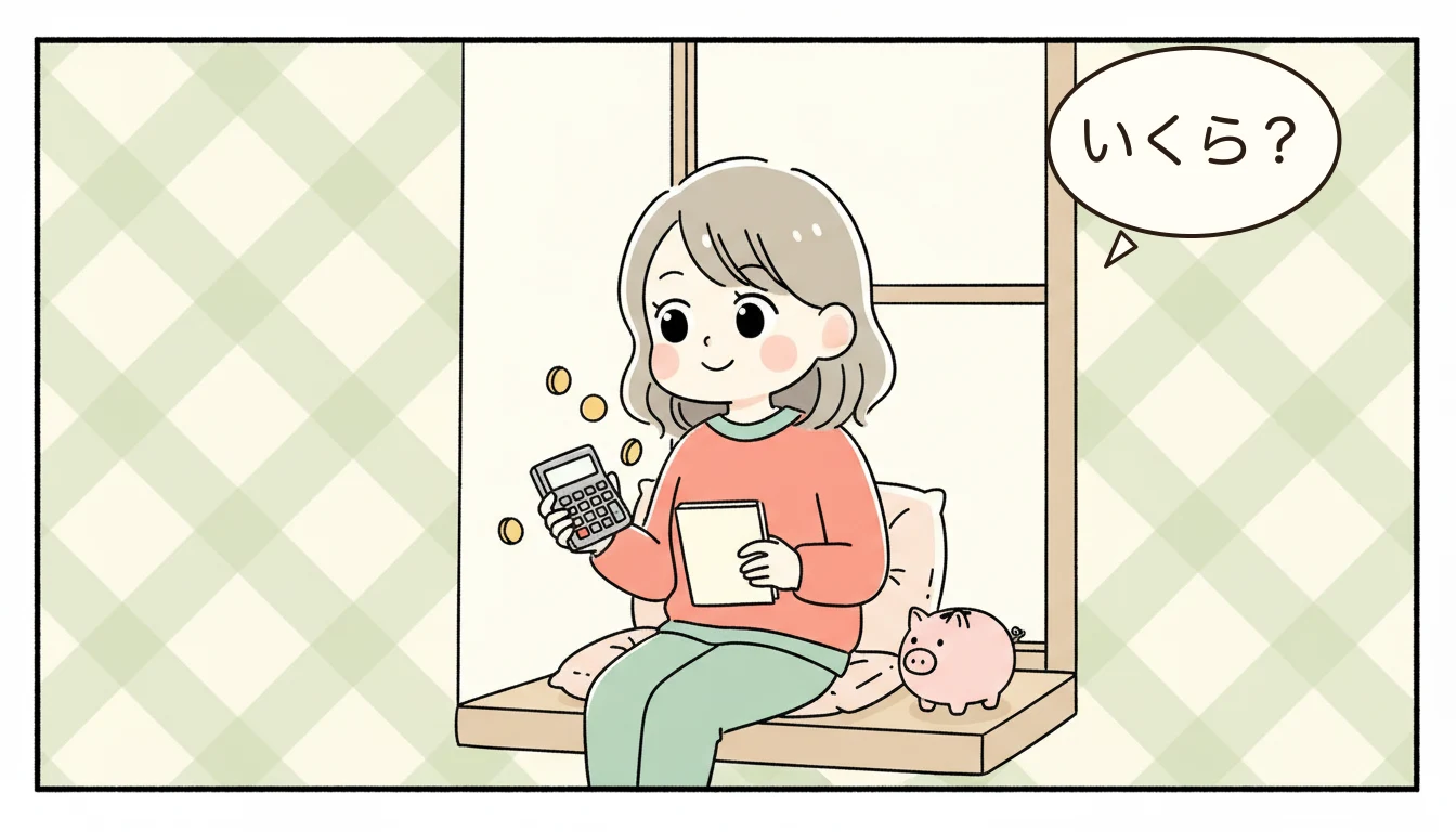 費用を抑えて民間学童に通うコツの内容を表すコミックエッセイ風イラスト