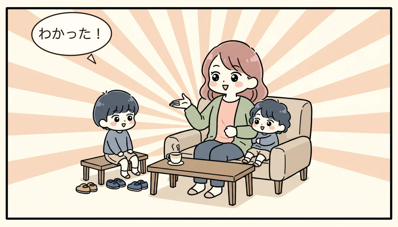 まとめの内容を表すコミックエッセイ風イラスト
