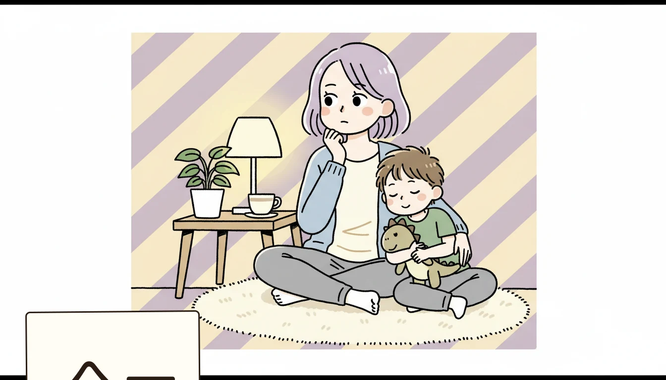 兄弟がいる家庭は必ず確認をの内容を表すコミックエッセイ風イラスト