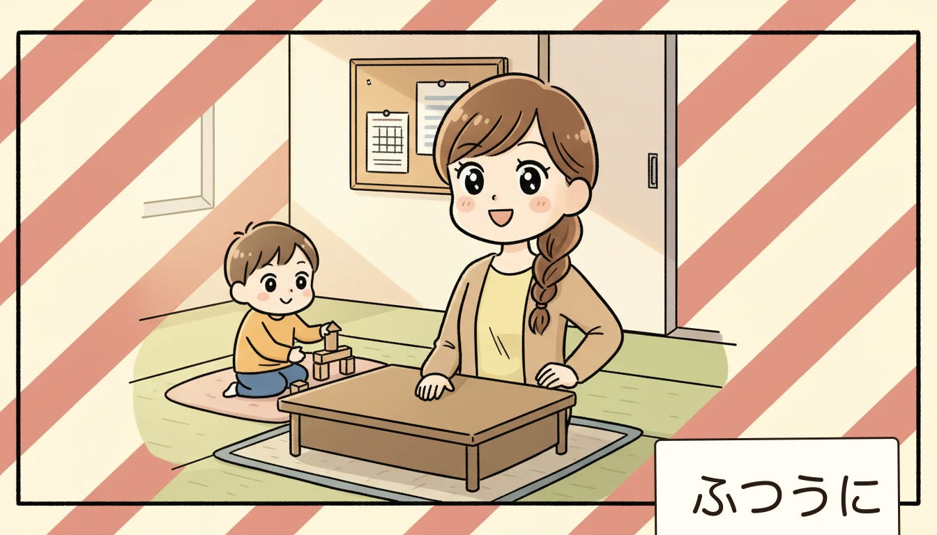 公立学童の兄弟割引制度の内容を表すコミックエッセイ風イラスト