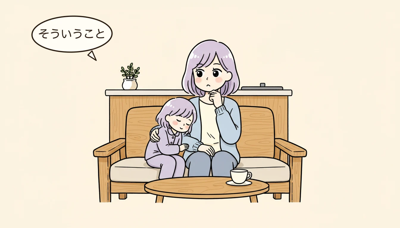 まとめの内容を表すコミックエッセイ風イラスト