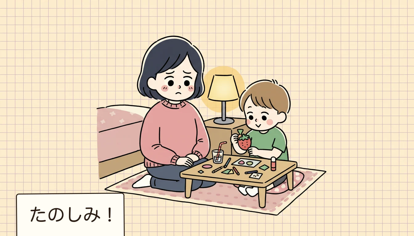 夏休みの「預け先問題」を解決するの内容を表すコミックエッセイ風イラスト