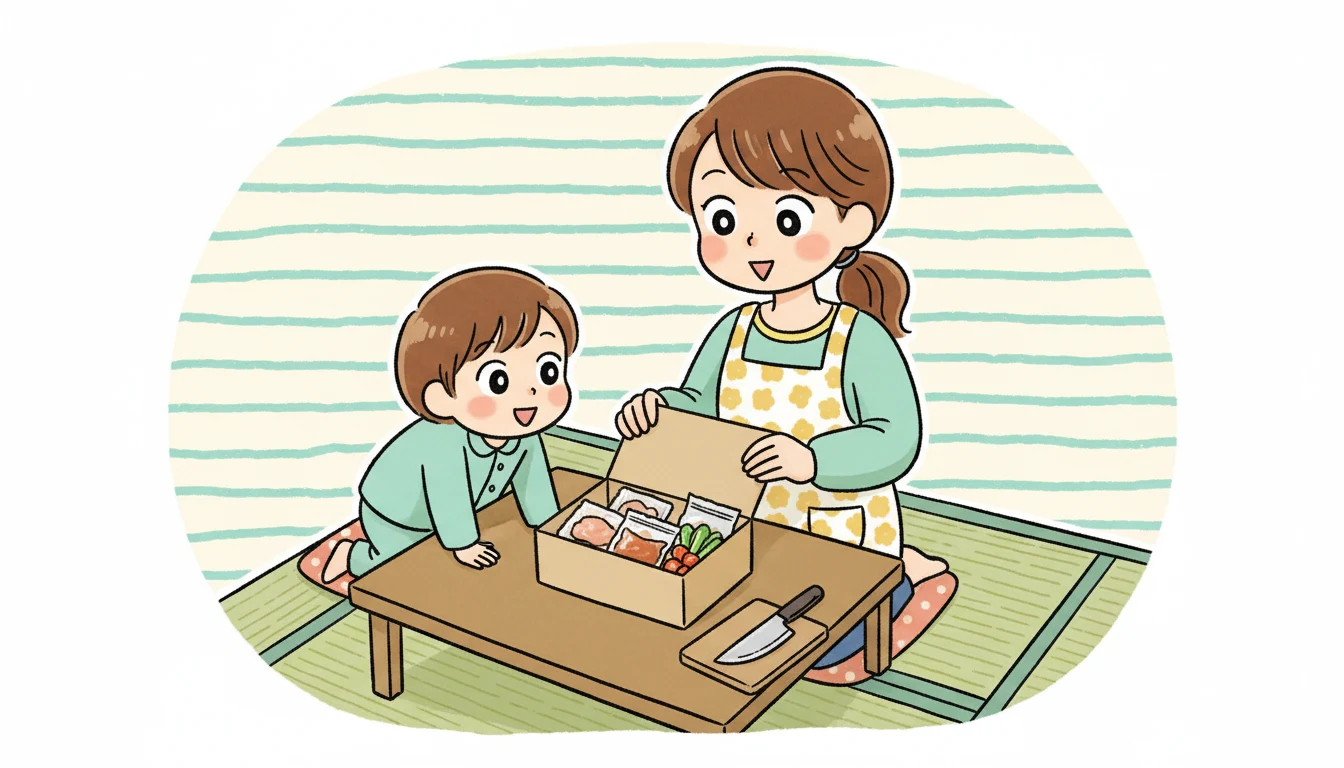 学童のお弁当、共働き家庭の最大の悩みの内容を表すコミックエッセイ風イラスト