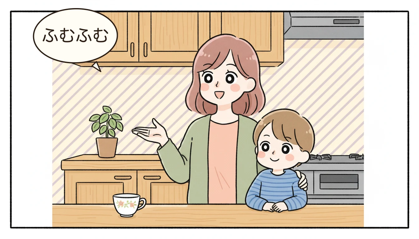 給食あり学童の探し方の内容を表すコミックエッセイ風イラスト