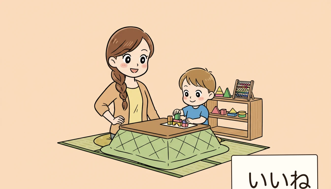民間学童の1日の流れ(平日編)の内容を表すコミックエッセイ風イラスト