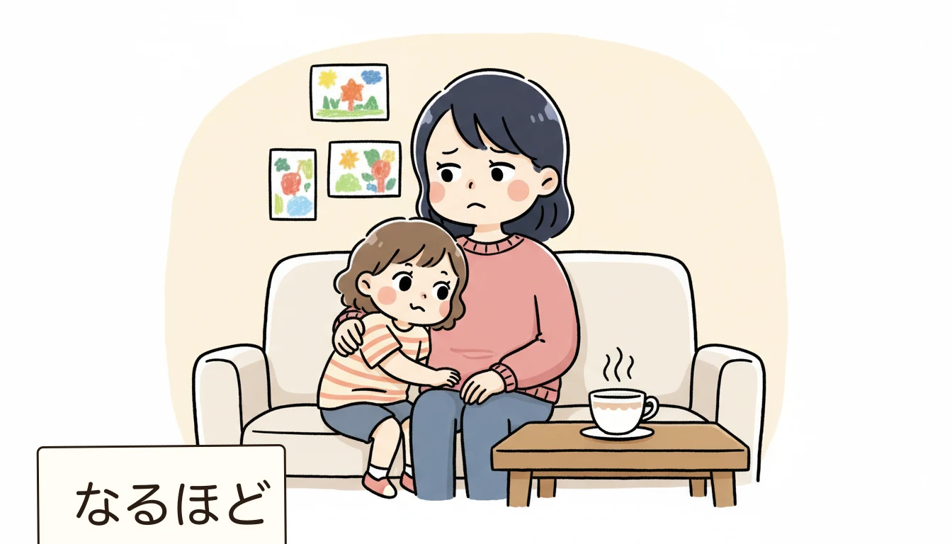 まとめの内容を表すコミックエッセイ風イラスト