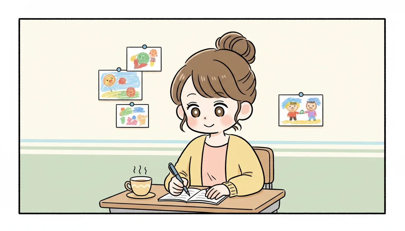 学童に通う子どもたちのリアルな声の内容を表すコミックエッセイ風イラスト