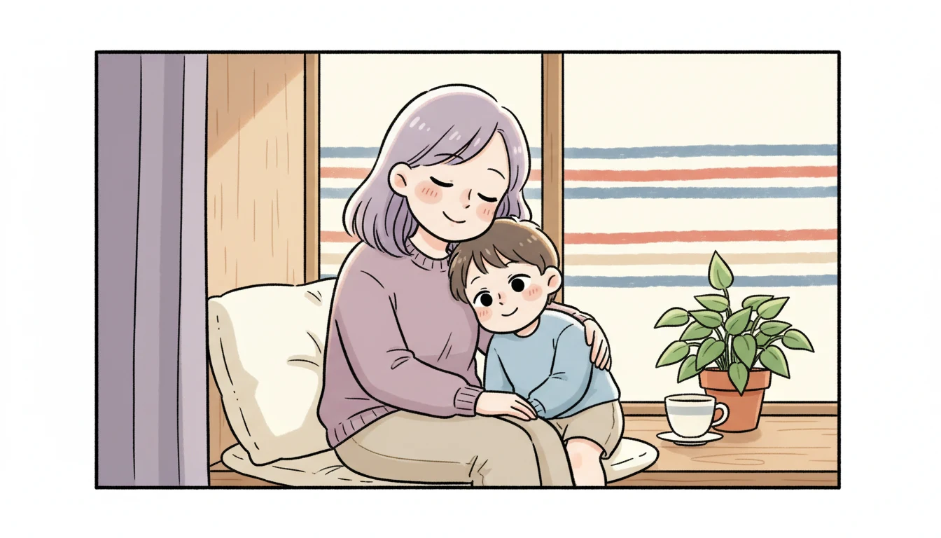 学童で子どもが得られる5つのメリットの内容を表すコミックエッセイ風イラスト