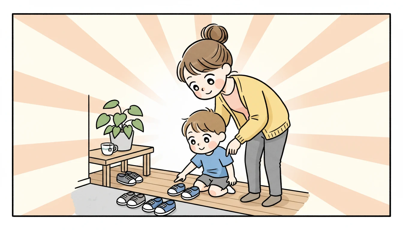 名前付けを効率化する方法は?の内容を表すコミックエッセイ風イラスト