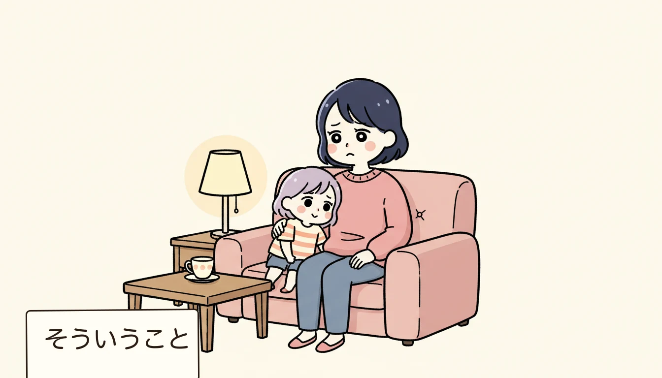 まとめ:準備を仕組み化して毎朝の負担を減らそうの内容を表すコミックエッセイ風イラスト