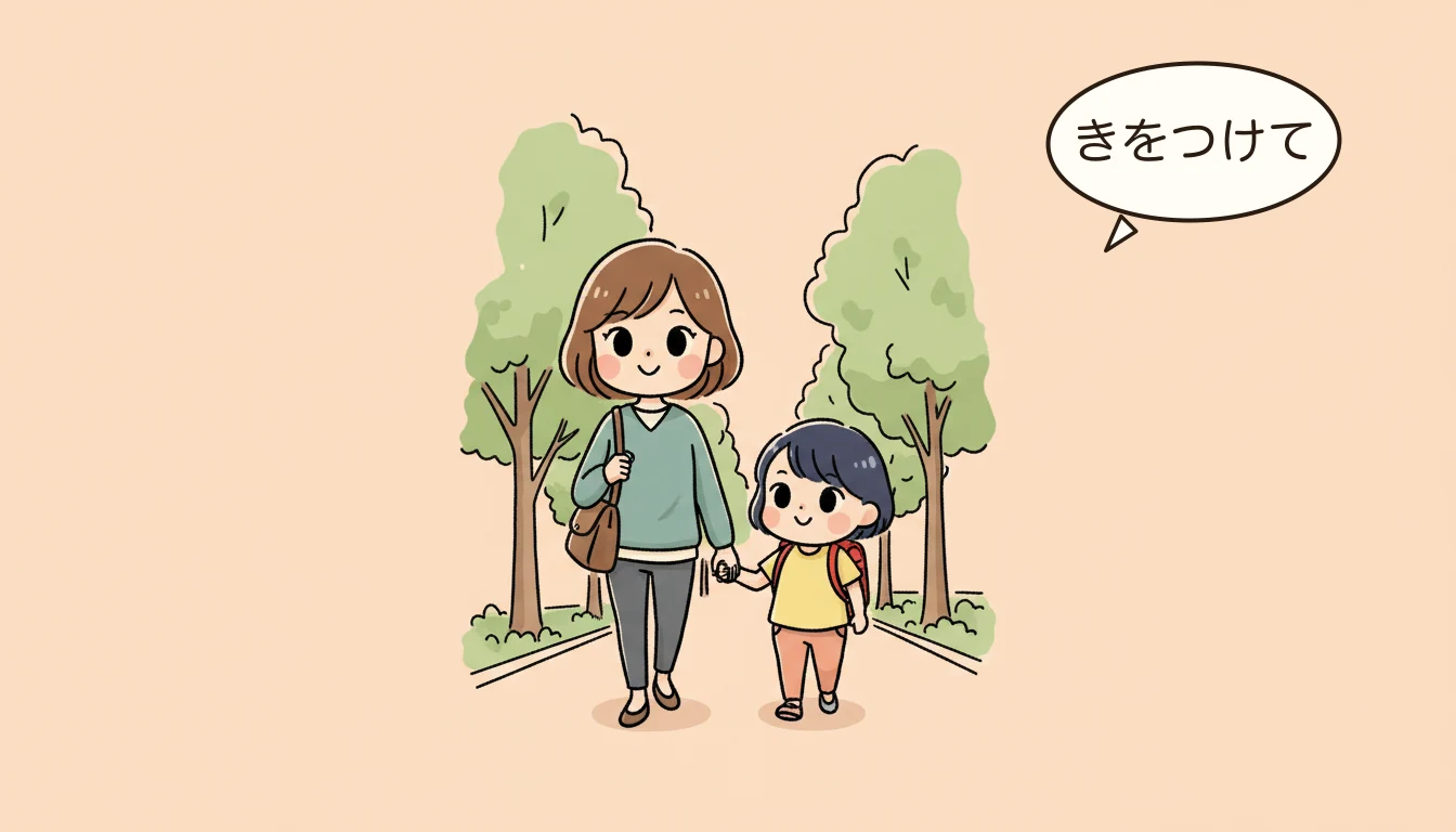 お迎え時間を延ばすための選択肢の内容を表すコミックエッセイ風イラスト