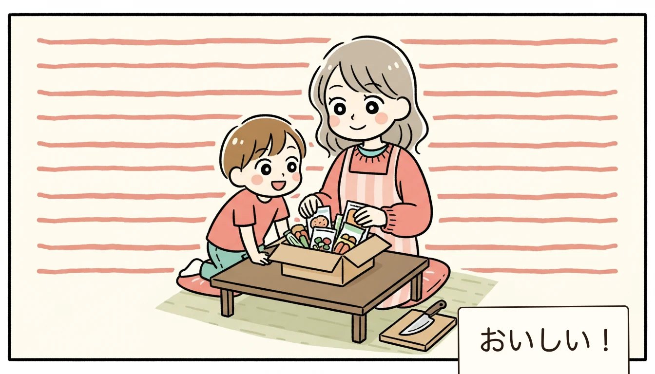 学童のおやつ、何が出ているの?の内容を表すコミックエッセイ風イラスト