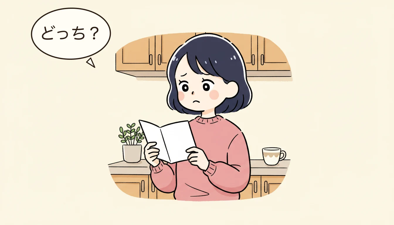 どちらを選ぶべき？家庭タイプ別ガイドの内容を表すコミックエッセイ風イラスト