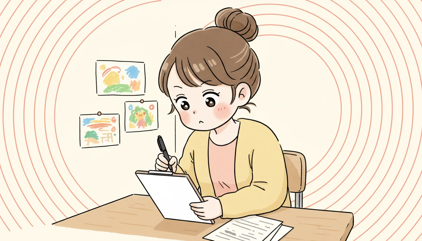 申込から入所までの流れの内容を表すコミックエッセイ風イラスト