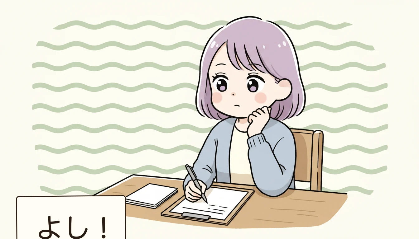 入所前に子どもに伝えておくことの内容を表すコミックエッセイ風イラスト