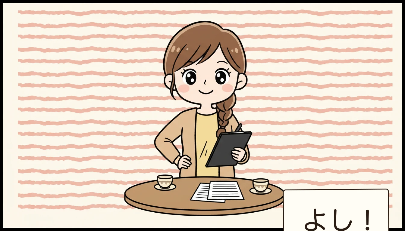 申込の落とし穴と会員の失敗談の内容を表すコミックエッセイ風イラスト