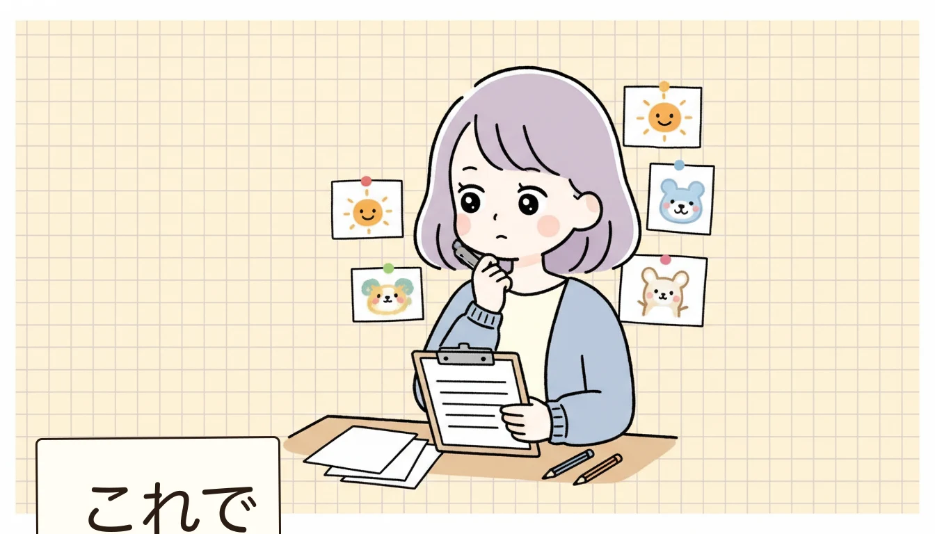 まとめ：申込準備は半年前からの内容を表すコミックエッセイ風イラスト