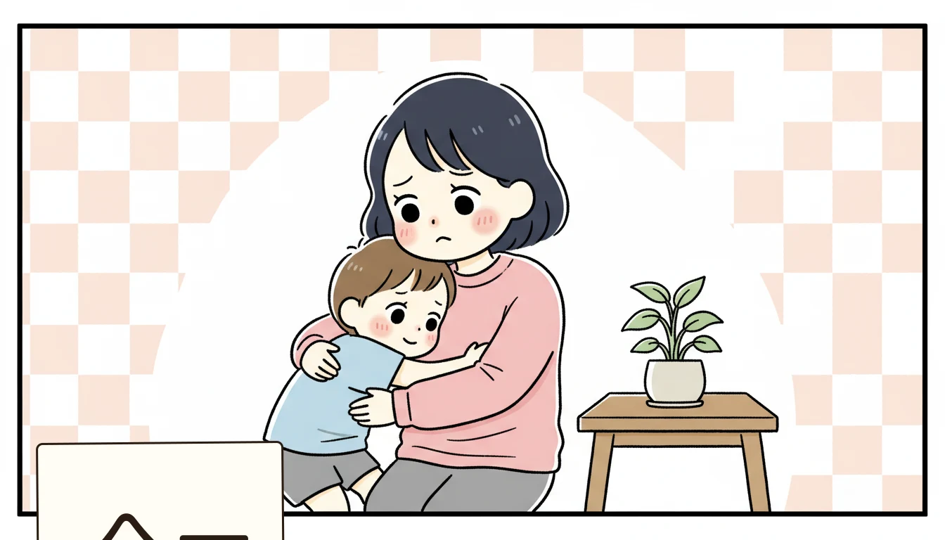 開所時間と延長保育の内容を表すコミックエッセイ風イラスト