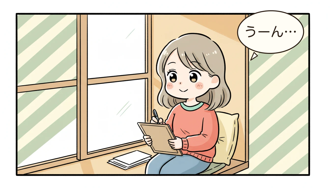 入所前にすべき3つの準備の内容を表すコミックエッセイ風イラスト