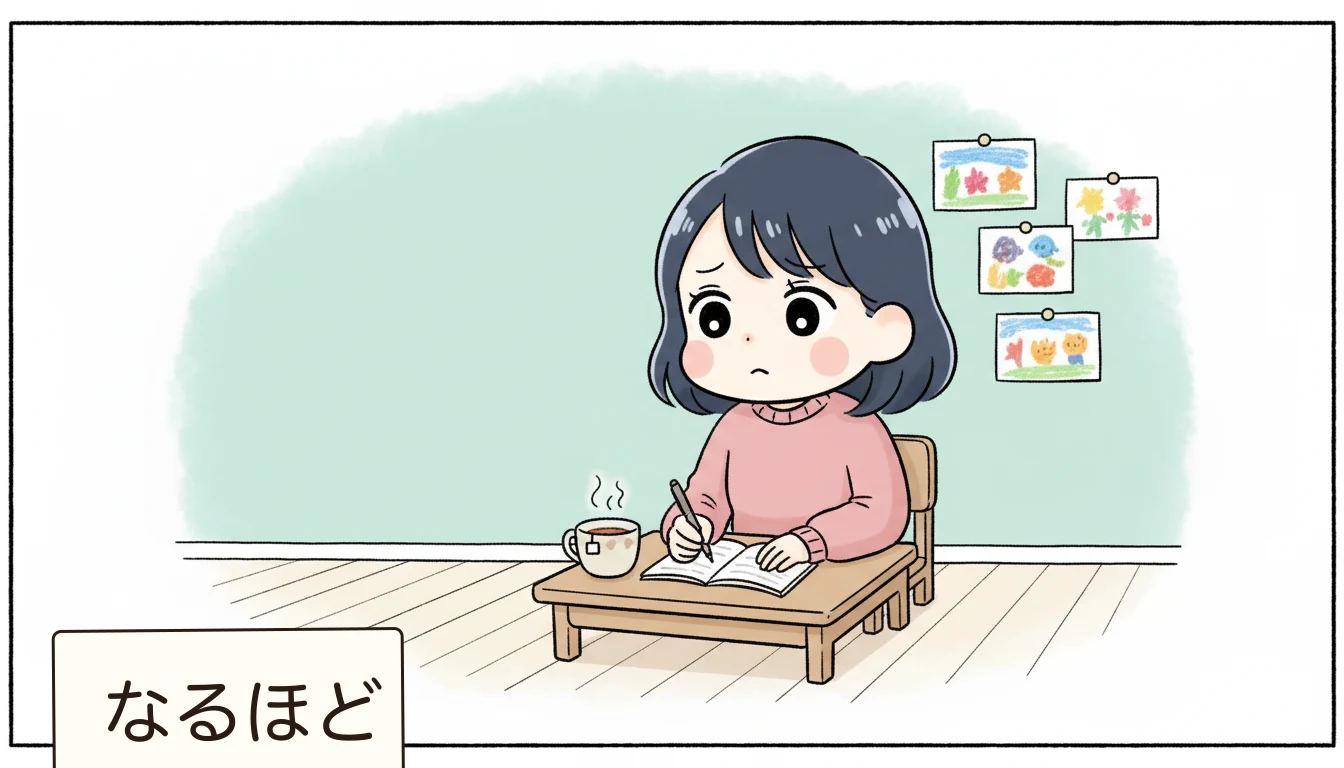 会員の体験談：受入れられて良かったの内容を表すコミックエッセイ風イラスト