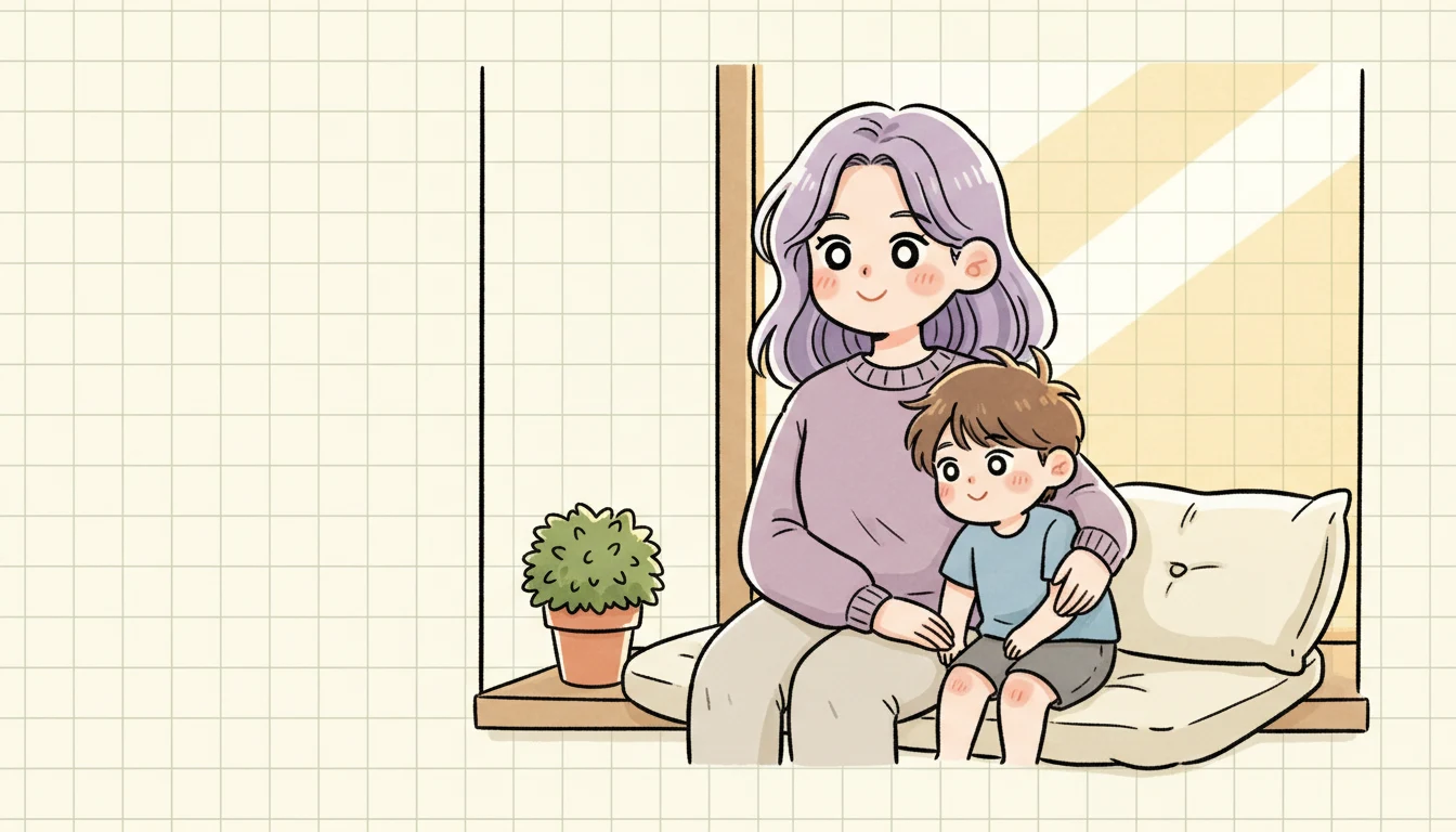 標準的な開所時間の内容を表すコミックエッセイ風イラスト