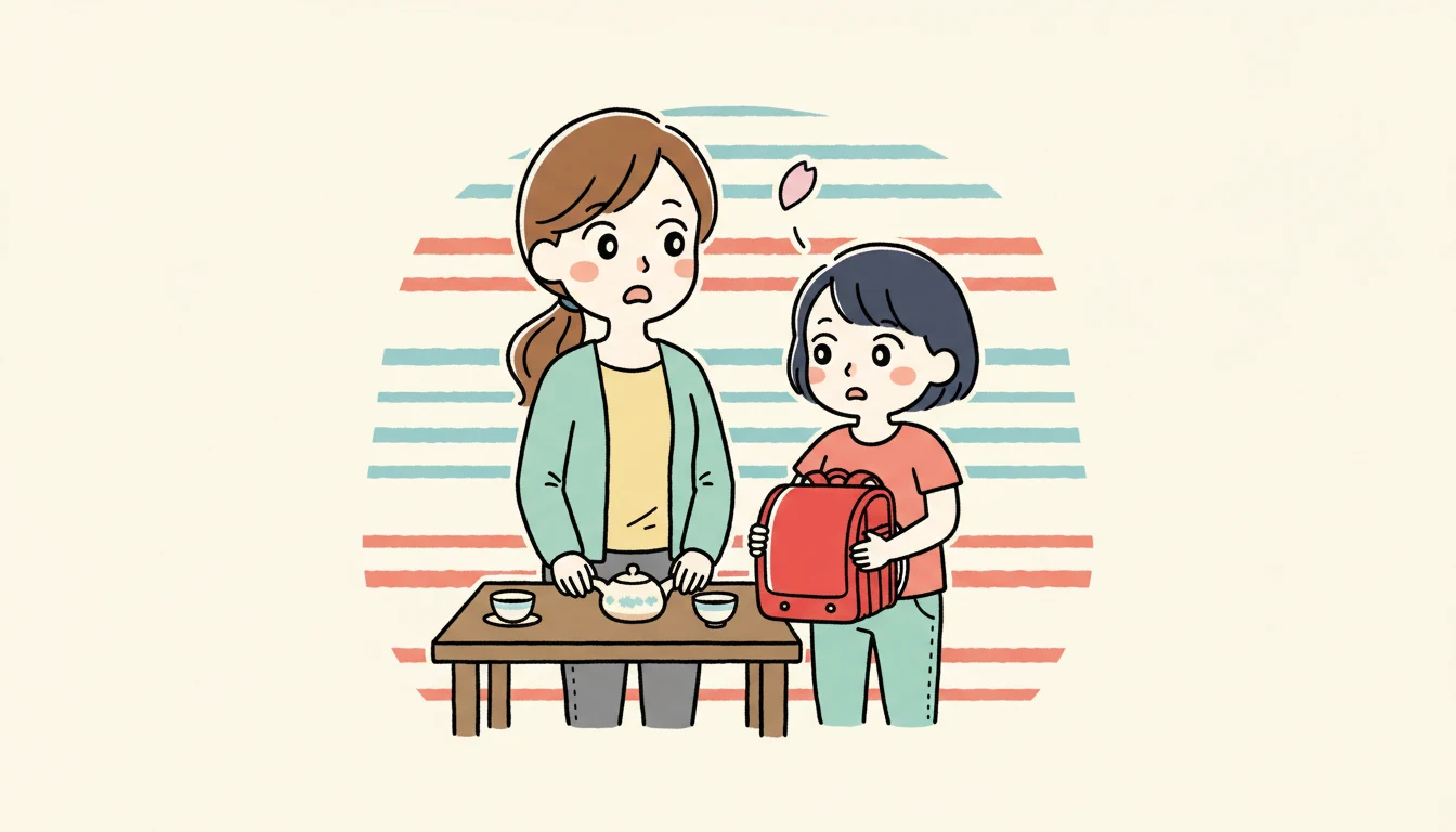 18時閉所が生む「小1の壁」の実態の内容を表すコミックエッセイ風イラスト