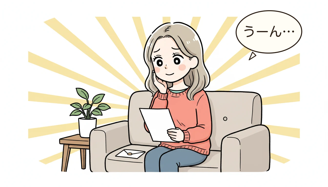 「落ちた」を前提にした3月の即日アクションリストの内容を表すコミックエッセイ風イラスト