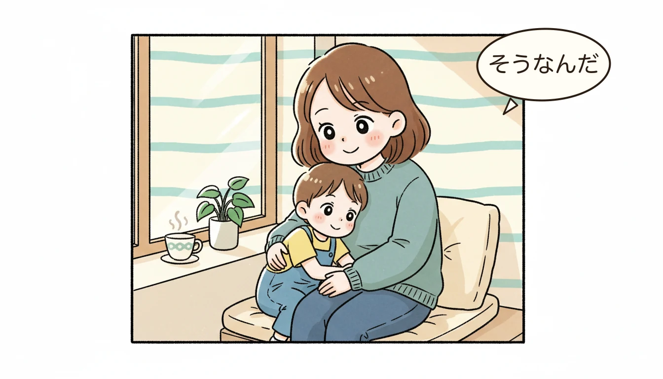 7つのチェックポイントの内容を表すコミックエッセイ風イラスト