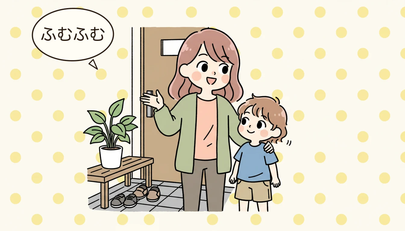支援員の質を見極める3つの観察ポイントの内容を表すコミックエッセイ風イラスト