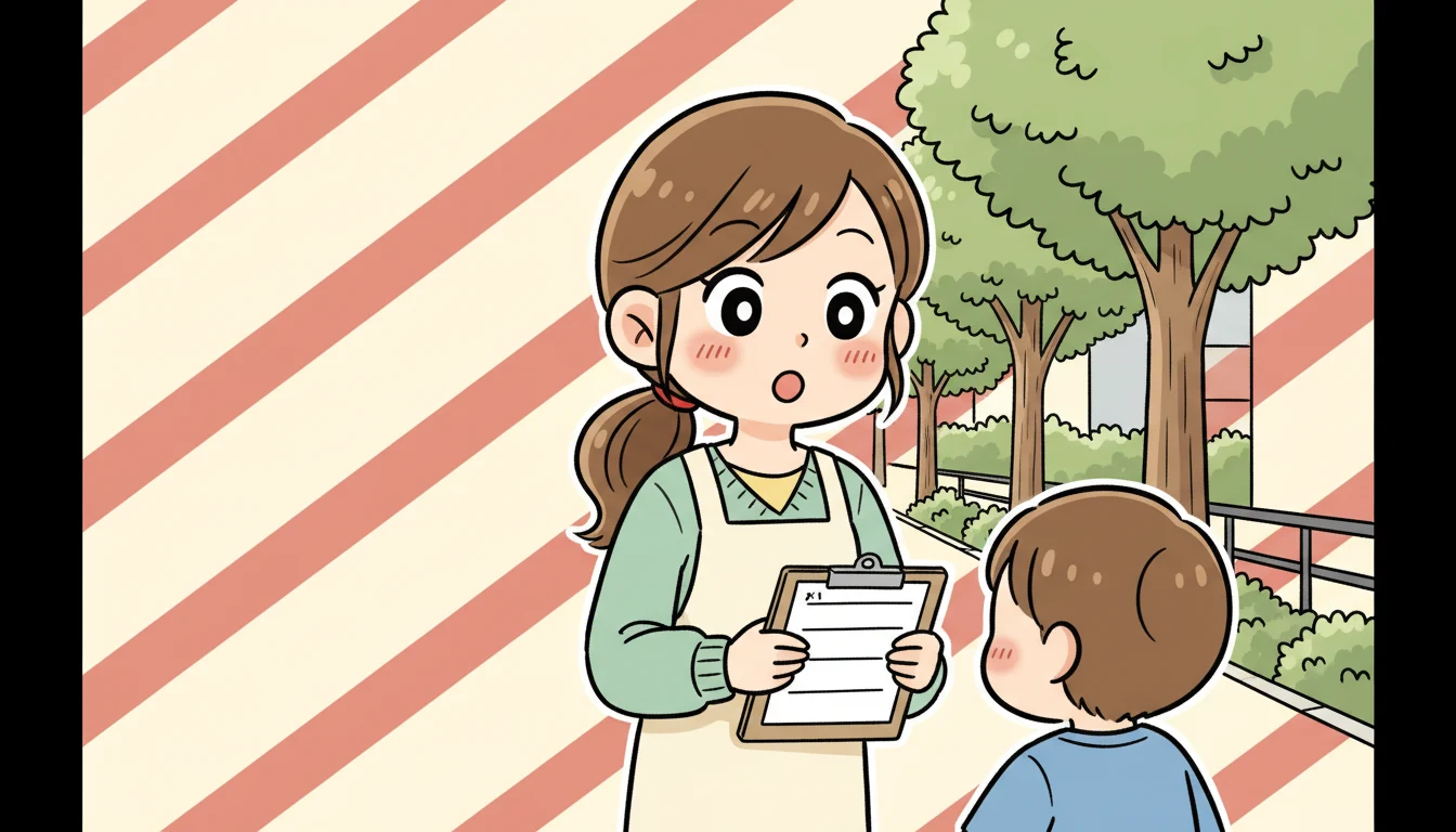カテゴリ2:人員・指導(質問4-6)の内容を表すコミックエッセイ風イラスト